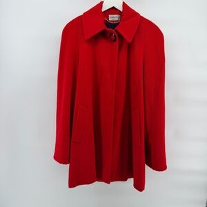 Elegant Red Swing Dress Coat for Women